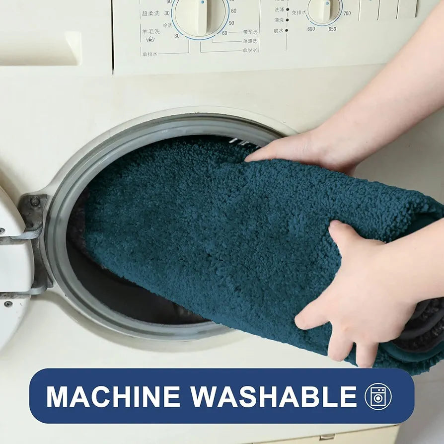 LUXE HOME INTERNATIONAL Microfiber Anti-Skid Water Absorbent/Soaking Washable Rectangular Mat For Bathroom/Entrance/Kitchen/Bedside/Living-Area Rug/Office/Gym Yoga/Kids Room